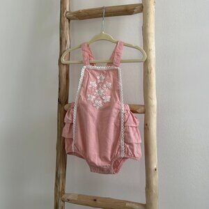 Boho Romper with Embroidery Size 6-9 months